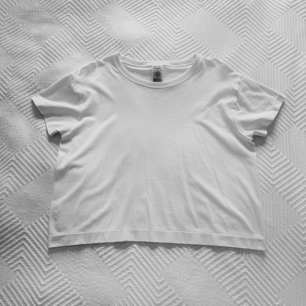 Athleta In Motion Seamless Relaxed Tee in Bright White